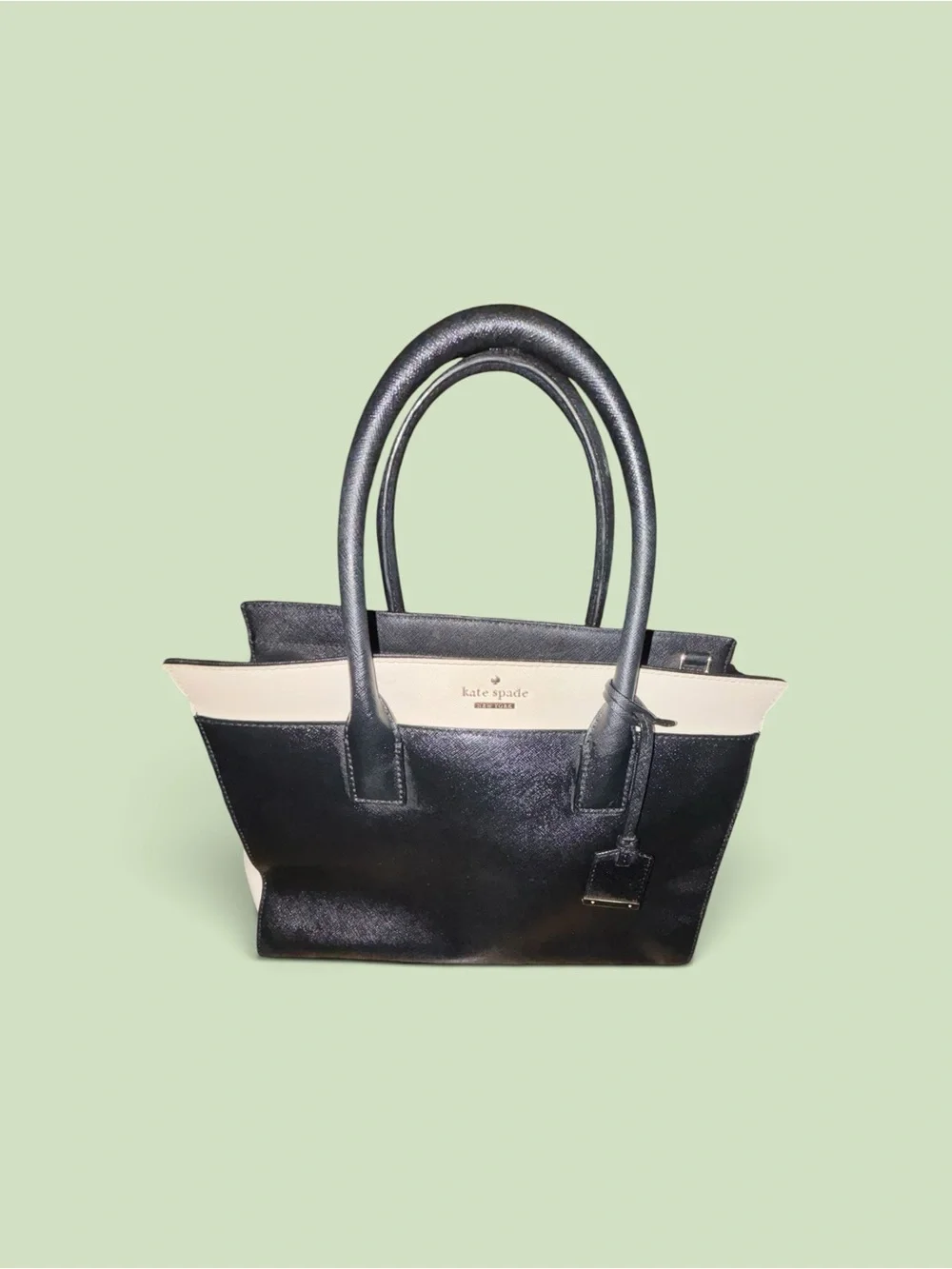 kate spade Black and Cream Leather Satchel